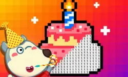 Wolfoo Birthday Pixel Art